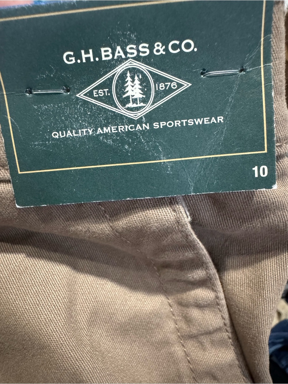 G.H. Bass & Co. Women's Cropped Straight Chinos in Brown - Picture 2 of 6